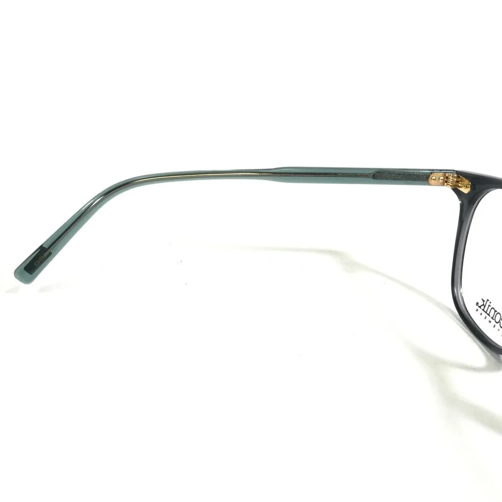 Iconik Eyeglasses Frames TYLER C2 Clear Blue Round Full Rim Horn Rim 52-18-145